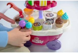 Woopie Lumarko Sklep Food Truck Cukiernia Wózek Stoisko Z Lodami Słodyczami Dźwięk Światło + 36 Akc! 29993 Lek - Zabawy w naśladowanie dorosłych - miniaturka - grafika 11