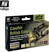 Kolejki i akcesoria - Vallejo Model Air Zestaw 6 farb - British Caunter Colors Vallejo 71211 - miniaturka - grafika 1