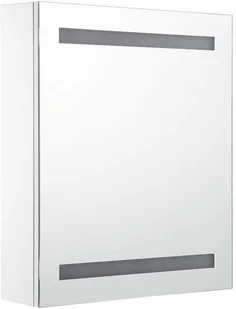 vidaXL Szafka łazienkowa z lustrem i LED, 50 x 14 x 60 cm - Szafki łazienkowe - miniaturka - grafika 4