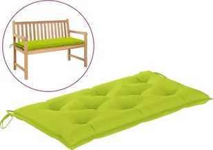 vidaXL Poduszka na ławkę ogrodową, jasnozielona, 110x50x7 cm, tkanina - Poduszki - miniaturka - grafika 2