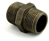 Rury - Złączka wkrętna równoprzepływowa 1  czarna - miniaturka - grafika 1