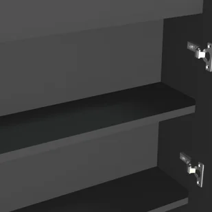 vidaXL vidaXL Szafka łazienkowa z lustrem 80x15x60 cm MDF antracytowa 8720286391624 - Szafki łazienkowe - miniaturka - grafika 4