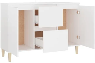 vidaXL Szafka biała 103,5x35x70 cm płyta wiórowa 806103 - Komody - miniaturka - grafika 5