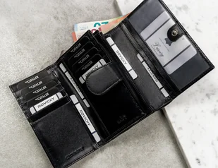 Cavaldi 4U Klasyczny skórzany portfel damski z klapą na zatrzask - Portfele Cavaldi 4U Klasyczny skórzany portfel damski z klapą na zatrzask - Portfele - miniaturka - grafika 9