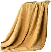 Koce - Euro Firany Koc Flanelowy Design Cindy4 Miodowy 170x210 1212087 - miniaturka - grafika 1