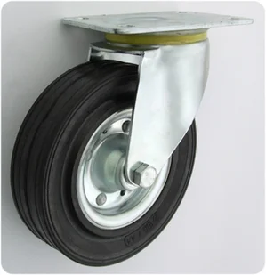 Zabi KOŁO METAL-GUMA 180MM OBUDOWA SKRĘTNA 52 - Kółka i bloczki - miniaturka - grafika 2