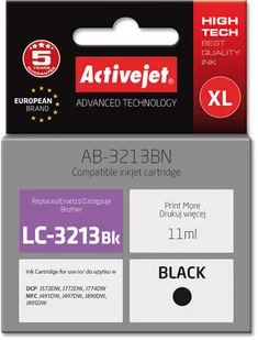 ActiveJet Tusz AB-3213BN do drukarki Brother Zamiennik Brother LC3213BK Supreme 11 ml czarny - Tusze zamienniki - miniaturka - grafika 2