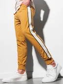Spodnie męskie - Ombre Spodnie męskie dresowe joggery P951 - musztardowe - miniaturka - grafika 1
