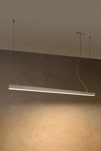 Thoro Nowatorska Lampa Wisząca PINNE 1450 BIAŁY Minimalistyczny Design Lampa Sufitowa Natynkowa Żyrandol Moduł LED Ciepła Barwa Światła Oświetlenie do Salonu Nad Stół Sypialni Biura Oprawa THORO TH.083 - Lampy sufitowe - miniaturka - grafika 2