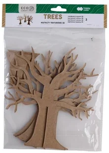 GDD Zestaw kształtów tekturowych 3D Trees 3szt - Pozostałe akcesoria dla plastyków - miniaturka - grafika 2