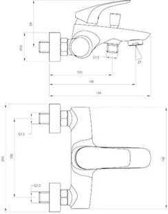 Deante Cynia BCY 010M - Baterie wannowe i prysznicowe - miniaturka - grafika 4