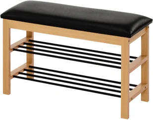 ST11 stojak na buty naturalny czarny - Szafki na buty - miniaturka - grafika 2