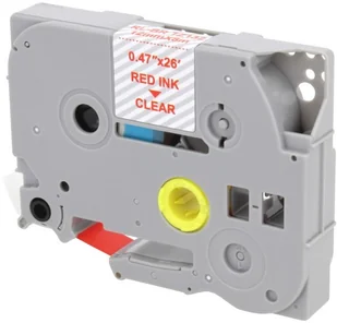 Brother Zamiennik taśmy TZE-132 12mm przeźroczysta/czerwony - Etykiety do drukarek - miniaturka - grafika 2