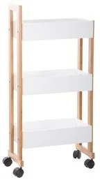 Instant D'o Wózek łazienkowy INSTANT D'O Bamboo, biały, 38x20x80 cm - Półki łazienkowe - miniaturka - grafika 2