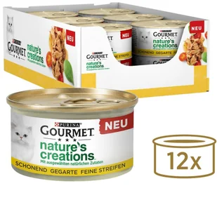 Purina Gourmet Megapakiet Nature's Creations Grilled, 48 x 85 g - Kurczak z pomidorami i szpinakiem - Mokra karma dla kotów - miniaturka - grafika 2