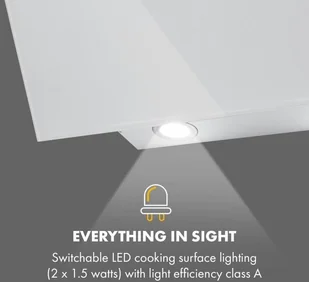 Klarstein Laurel 60 Biały (CGCH5-Laurel60-WH) - Okapy kuchenne - miniaturka - grafika 6