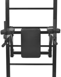 vidaXL Wielofunkcyjna poręcz ścienna do ćwiczeń, czarna vidaXL - Poręcze i drążki do podciągania - miniaturka - grafika 6