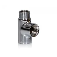 Zawory i kraniki - WARMTEC Trójnik do grzałki elektrycznej 1/2 Warmtec chrom - miniaturka - grafika 1