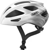 Kaski rowerowe - Abus Macator Kask, white/silver M 52-58cm 2020 Kaski miejskie i trekkingowe 87233 - miniaturka - grafika 1