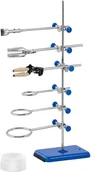 Meble i wyposażenie gabinetów medycznych - Steinberg Systems Statyw laboratoryjny z wyposażeniem z zaciskiem biurety 2 zaciskami i 3 pierścieniami SBS-LS-600 - miniaturka - grafika 1