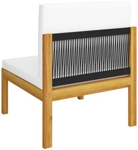 vidaXL 6-cz. zestaw wypoczynkowy do ogrodu, kremowe poduszki, akacja 3057876 - Meble ogrodowe - miniaturka - grafika 6