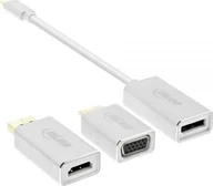 Adaptery i przejściówki - InLine Adapter USB Uniwersalna Karta Graficzna do laptopa na USB-C DisplayPort HDMI VGA 4K srebrna 64109S - miniaturka - grafika 1