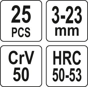 YATO ZESTAW WYKRĘTAKÓW DO USZKODZONYCH ŚRUB WEWNĘTRZNYCH HEX TORX SPLINE ZAWIERA 25 ELEMENTÓW - Gwintowniki - miniaturka - grafika 5