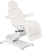 Fotele kosmetyczne - AV FOTEL KOSMETYCZNY ELEKTR. AZZURRO 869A OBROTOWY 4 SILN. BIAŁY 869A - miniaturka - grafika 1