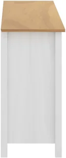 vidaXL Komoda Hill Range, biała, 130x40x80 cm, lite drewno sosnowe - Komody - miniaturka - grafika 4