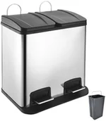 Kosze na śmieci - Orion Orion kosz na odpady, śmieci, stalowy, 2x20 l - miniaturka - grafika 1