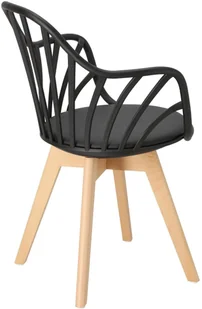 Intesi Krzesło Sirena z podłokietnikami czarne - Krzesła - miniaturka - grafika 6