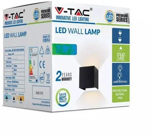v-tac Kinkiet Ścienny V-TAC 12W LED Góra/Dół Regulowany Chip BRIDGELUX Biały Kwadrat IP65 VT-759-12 4000K 1100lm - Lampy ścienne - miniaturka - grafika 15