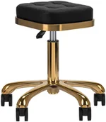 Krzesła i taborety kosmetyczne - ACTIVESHOP Taboret Kosmetyczny M-1645 Złoto Czarny 10003_137482 - miniaturka - grafika 1