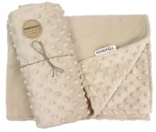 Pozostałe akcesoria dla psów - MIMIKO Pets Kocyk Minky-Dot 100x75cm beżowy - miniaturka - grafika 1