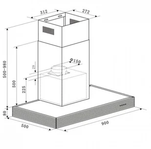 Klarstein Barenboim 90 Inox (TK15-Barenboim) - Okapy kuchenne - miniaturka - grafika 2