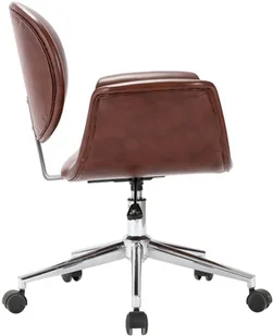 vidaXL Obrotowe krzesła stołowe, 2 szt., brązowe, sztuczna skóra 3054860 - Krzesła - miniaturka - grafika 4