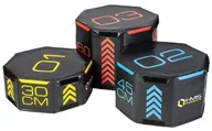 Pozostały sprzęt i akcesoria do ćwiczeń - HMS Skrzynie plyometryczne zestaw 3 sztuki Octagon Soft PYOBS01 17-62-109 - miniaturka - grafika 1