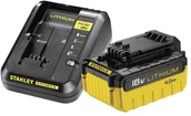Akumulatory do elektronarzędzi - STANLEY Zestaw zasilający ładowarka + akumulator 4.0Ah 18V FMC694M1 FMC694M1 - miniaturka - grafika 1