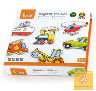 Viga Viga, drewniane magnesy Pojazdy - Układanki dla dzieci - miniaturka - grafika 5