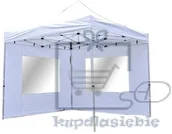 Pawilony ogrodowe - PROFI Garthen Pawilon ogrodowy rozkładany 3 x 3 m - biały 2 ściany - miniaturka - grafika 1