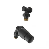 Akcesoria łazienkowe - Massi MASSI Zawór osiowy czarny - prawy MSA-ZO-C-P - miniaturka - grafika 1