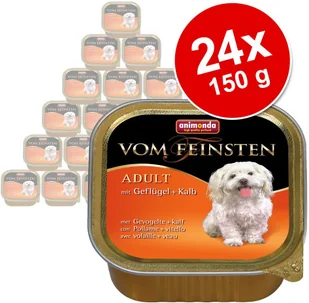 Animonda 40 + 8 gratis! vom Feinsten 48 x 150 g Adult Wołowina z sercami indyczymi|  od 89 zł i Super Promocje od zooplus! - Mokra karma dla psów - miniaturka - grafika 2