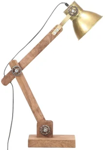 VidaXL Industrialna lampa stołowa, mosiężna, okrągła, 58x18x90 cm, E27 320552  VidaXL - Lampy pozostałe - miniaturka - grafika 4