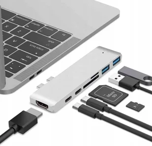 Adapter 7w1 Hub Usb-c Hdmi 4K Sd Macbook Pro / Air - Złącza, przejściówki, adaptery - miniaturka - grafika 10