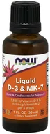 Witaminy i minerały dla sportowców - Now Foods NOW Liquid D-3&amp;Mk-7 30ml - miniaturka - grafika 1