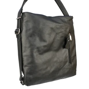 Magre (PL) Praktyczny Plecak Skórzany Torebka 2 w 1 (PL) AMELIA Skóra Naturalna Licowa CZARNY - Torebki damskie Magre (PL) Praktyczny Plecak Skórzany Torebka 2 w 1 (PL) AMELIA Skóra Naturalna Licowa CZARNY - Torebki damskie - miniaturka - grafika 4