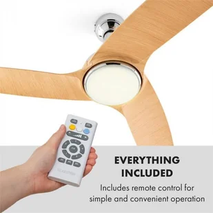 Klarstein Silent Service, wentylator sufitowy, 128 cm średnicy, moc: 25 W, imitacja drewna VTS6-SilentceilingWD - Wentylatory sufitowe - miniaturka - grafika 4