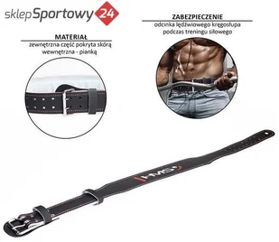 HMS PAS KULTURYSTYCZNY PA3778 CZARN ROZM XL 17-63-033 - Pasy kulturystyczne - miniaturka - grafika 10