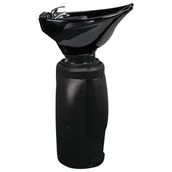 Myjki fryzjerskie - AYALA Myjnia Fryzjerska Star IV wolnostojąca misa i podstawa czarne głęboka misa - miniaturka - grafika 1