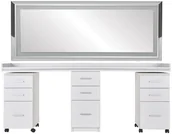 Meble fryzjerskie - Ayala konsoleta Fryzjerska Amelia 2 stanowiskowa - miniaturka - grafika 1